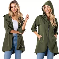 Moda i Uroda OUTLET - Letnia Asymetryczna Luźna Kurtka Parka - miniaturka - grafika 1