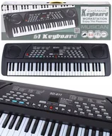 Instrumenty muzyczne dla dzieci - ORGANKI ORGANY KEYBOARD PIANINKO MIKROFON 61 KLAWISZY - miniaturka - grafika 1