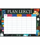 Szkolne artykuły papiernicze - Plan lekcji przybory szkolne 01, nowy rok szkolny, rozmiar A4 - miniaturka - grafika 1