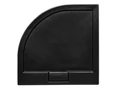 Brodziki prysznicowe - Besco Axim UltraSlim Stone Effect New Brodzik półokrągły 80x80 cm czarny BAX-80-NRCN - odbiór osobisty: Kraków, Warszawa - miniaturka - grafika 1