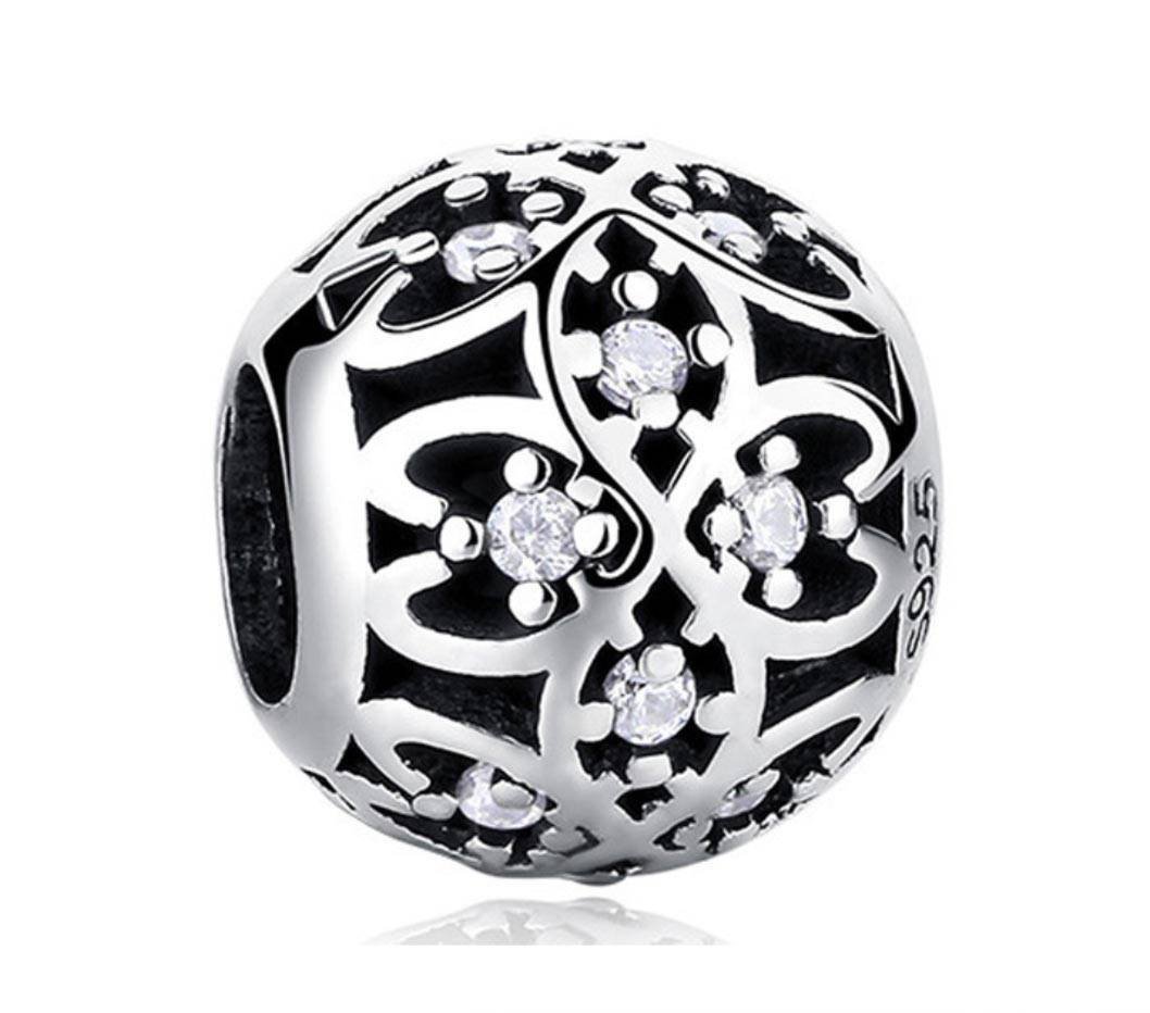 Zawieszka do bransoletki charms do pandora - kwiaty ażur