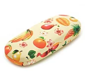 Akcesoria do okularów - Twarde etui na okulary kremowe w kolorowe owoce ET-109C - miniaturka - grafika 1