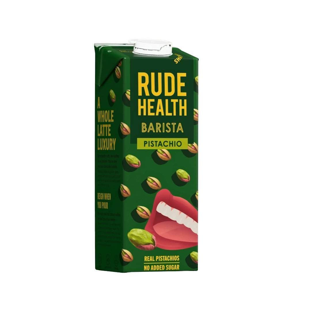 Rude Health Barista Pistachio 1L – napój pistacjowy do kawy, mleko roślinne barista, bez cukru