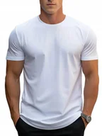 Koszulki męskie - T-SHIRT MĘSKI Biała koszulka męska bawełniana PODKOSZULEK 100% bawełna ~ XL - miniaturka - grafika 1