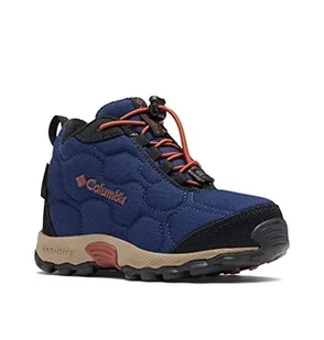 Columbia Wodoodporne buty śniegowe dla dzieci Firecamp Mid 2 unisex, Niebieski cień zardzewiały, 12 - Buty dla chłopców - miniaturka - grafika 1