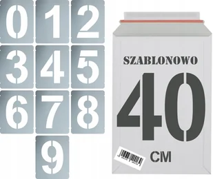 Szablony malarskie wielorazowe Cyfry 40cm zestaw 10szt. - Zestawy piśmiennicze - miniaturka - grafika 1