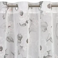 Firany - Eurofirany Firana na przelotkach Bessy 140 x 250 cm biało-szara - miniaturka - grafika 1