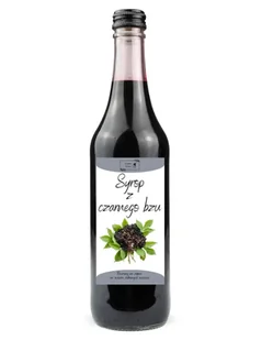 Syrop z Czarnego Bzu 500 ml Naturalny Owocowy Aromat - Syropy i koncentraty owocowe - miniaturka - grafika 1