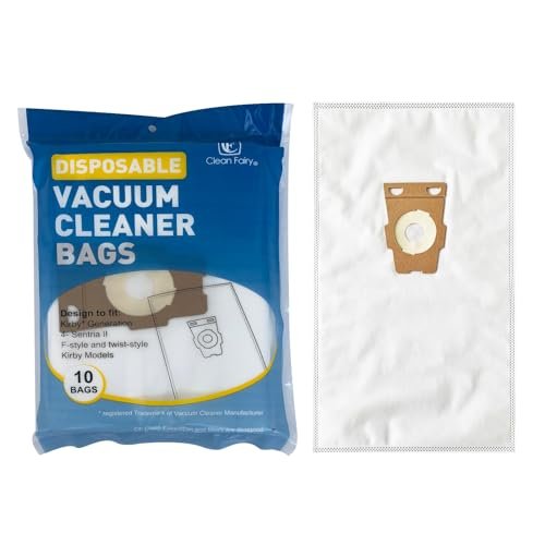 CF Clean Fairy 10 sztuk worków próżniowych w stylu F do odkurzacza Kirby Avalir, Sentria I, II, G10, G10D, G10E, G10Se - zamienne worki do odkurzacza Kirby część #204808 204811