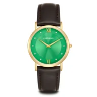 Zegarki damskie - EASTSIDE Zegarek kwarcowy Skóra naturalna Ciemnobrazowy Zegarki damskie 1 ct Damski - miniaturka - grafika 1