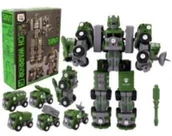 Roboty dla dzieci - Robot 5w1 skręcany zielony - miniaturka - grafika 1