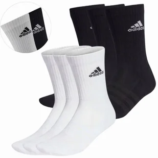 Adidas Nowe Skarpety Skarpetki Zestaw Białe + Czarne 43-45 6 Par - Skarpetki męskie - miniaturka - grafika 1