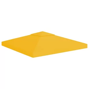 vidaXL 2-poziomowe zadaszenie altany, 310 g/m 3x3 m, żółte - Pawilony ogrodowe - miniaturka - grafika 1