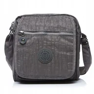 Torebki damskie - Kristy Lekka Torebka Listonoszka Mała Damska Materiałowa Szara Bag Street - miniaturka - grafika 1