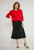 Swetry damskie - Sweter damski z ozdobnym wiązaniem - Monnari - miniaturka - grafika 1