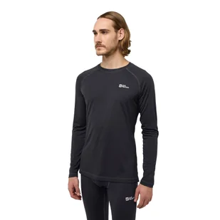 Męska koszulka z długim rękawem Jack Wolfskin INFINITE LIGHT LS M black - S - Koszulki męskie - miniaturka - grafika 1