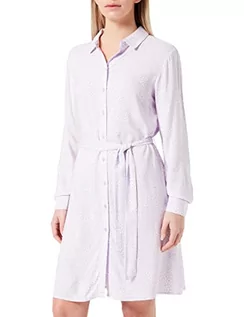 Sukienki - VILA VIPAYA L/S Shirt Dress/SU-NOOS sukienka, pastelowy liliowy/AOP:Sally, 36, Pastel Lilac/Aop: sally, 36 - grafika 1