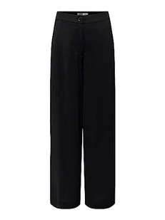 JdY Jdyvincent Hw Wide Pant PNT Noos damskie spodnie chinosy, czarny, 34-S-L - Spodnie damskie - miniaturka - grafika 1