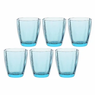 ROSE&TULIPANI AMAMI Zestaw 6 szklanek 320 ml akwamarynowy - Szklanki - miniaturka - grafika 1