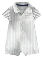 Pajacyki dla niemowląt - carter's Kombinezon w kolorze biało-szarym - miniaturka - grafika 1