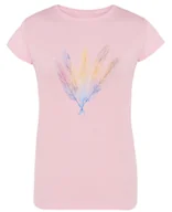 Koszulki i topy damskie - T-Shirt damski kolorowy nadruk Pióra r.L - miniaturka - grafika 1