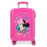 Walizki - Disney Minnie Happy Helpers walizka kabinowa różowa 34 x 55 x 20 cm twarda obudowa ABS zamek szyfrowy 34 l 2,6 kg 4 podwójne koła bagaż podręczny - miniaturka - grafika 1