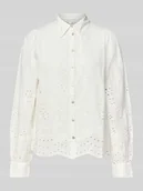 Bluzki damskie - Bluzka z ażurowym wzorem model ‘YASLUMA’ - miniaturka - grafika 1