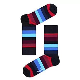Happy Socks Stripe, kolorowe i zabawne, Skarpety dla kobiet i mężczyzn, Czarny-Czerwony-Biały (41-46) - Skarpetki męskie - miniaturka - grafika 1