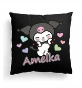 Poduszki dekoracyjne - CZARNA Poduszka Z IMIENIEM Na Wielkanoc KUROMI HELLO KITTY BAJKA #2 - miniaturka - grafika 1