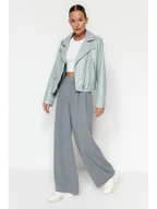 Spodnie damskie - trendyol Spodnie w kolorze szarym - miniaturka - grafika 1