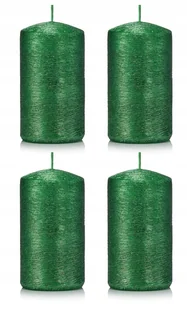 Świece ozdobne zielone walec kokon 10/6 zestaw 4 - Świece - miniaturka - grafika 1