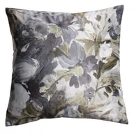 Poduszki dekoracyjne - Poduszka MORI 45 x 45 cm szaro-oliwkowy kwiaty 2S - miniaturka - grafika 1
