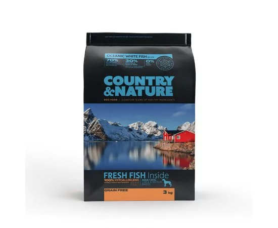 COUNTRY&NATURE Oceanic White Fish Adult dog large & medium breeds 3 kg