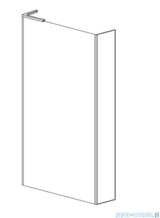 Radaway Modo SL II kabina Walk-in 90x200 lewa szkło przejrzyste 10319094-01-01L - Kabiny prysznicowe - miniaturka - grafika 7