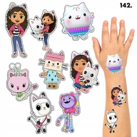 Zabawki kreatywne - TATUAŻE ZMYWALNE DLA DZIECI TYMCZASOWE KOCI DOMEK GABI - 8 EL. / 150 WZ. - miniaturka - grafika 1