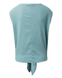 Bluzka damska Tom Tailor Button Tee bez rękawów wiązana S - Bluzki damskie - miniaturka - grafika 1
