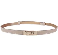 Damski Pasek Wąski Regulowany Złota Klamra Skóra