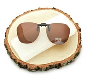 Akcesoria do okularów - Nakładki przeciwsłoneczne z polaryzacją na okulary korekcyjne brązowe NA-209 - miniaturka - grafika 1