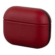 Akcesoria do słuchawek - Uniq UNIQ etui Terra AirPods Pro Genuine Leather czerwony/red UNIQ403RED - miniaturka - grafika 1