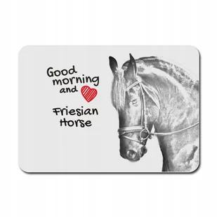 Koń fryzyjski Podkładka pod mysz myszkę Grafika - Podkładki pod mysz - miniaturka - grafika 1