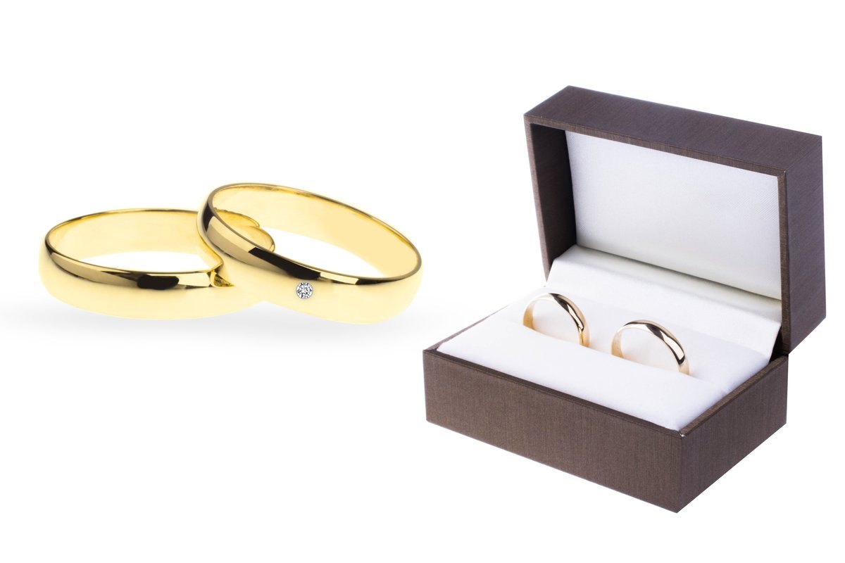 ZŁOTE OBRĄCZKI BRYLANT CERTYFIKAT 333