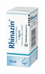 Polfa WARSZAWSKIE ZAKŁ.FARM. S.A. Rhinazin krop.donosa,roztwór 1mg/1ml 10ml - Przeziębienie i grypa - miniaturka - grafika 1