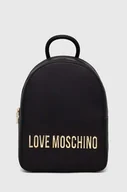 Plecaki - Love Moschino plecak damski kolor czarny mały z aplikacją - miniaturka - grafika 1