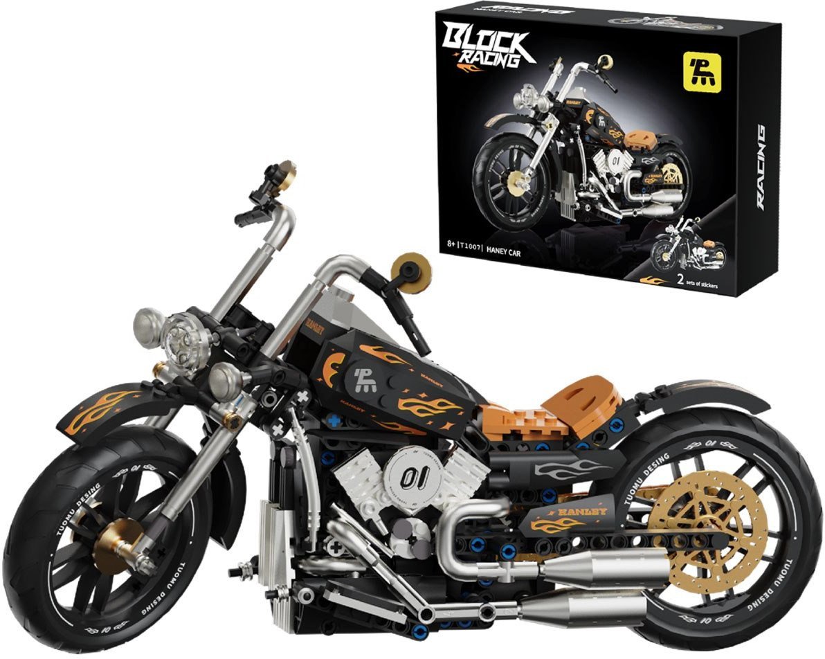 Zestaw Klocków Motocykl Czarny 455el. EDUKAMP