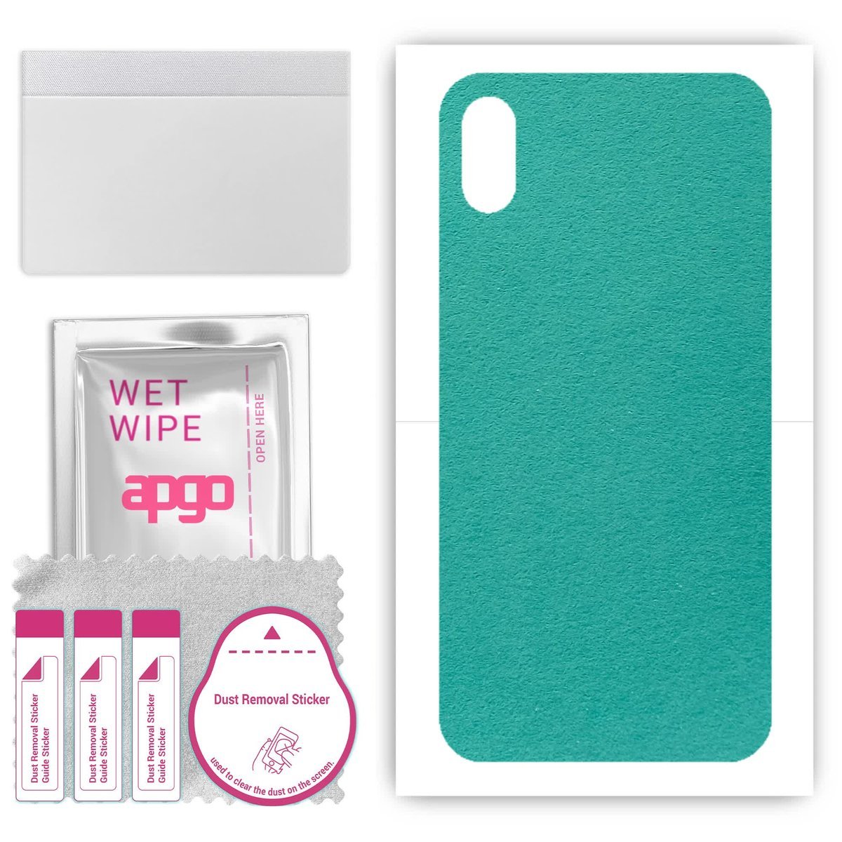 Folia naklejka skórka strukturalna na TYŁ Zamsz do Apple iPhone XS - Zamsz Miętowy - apgo SKINS