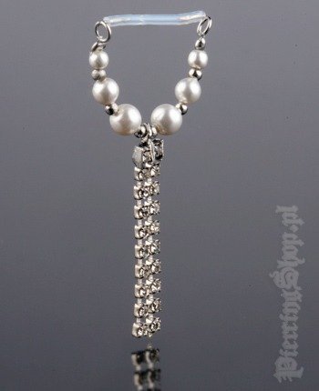 KOLCZYK DO SUTKA PERŁY Z CYRKONIAMI 2 [INP-42]