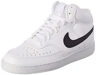 Nike Męskie trampki Court Vision Mid Next Nature, białe, czarne, białe, rozmiar 40,5 UE - Trampki męskie - miniaturka - grafika 1