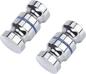 Zawiasy, okucia i inne akcesoria - Zestaw 2 uchwytów do drzwi prysznicowych - 30 mm - Solidna stal nierdzewna - Śruby M8 - Nadaje się do łazienki, kuchni i biura - miniaturka - grafika 1