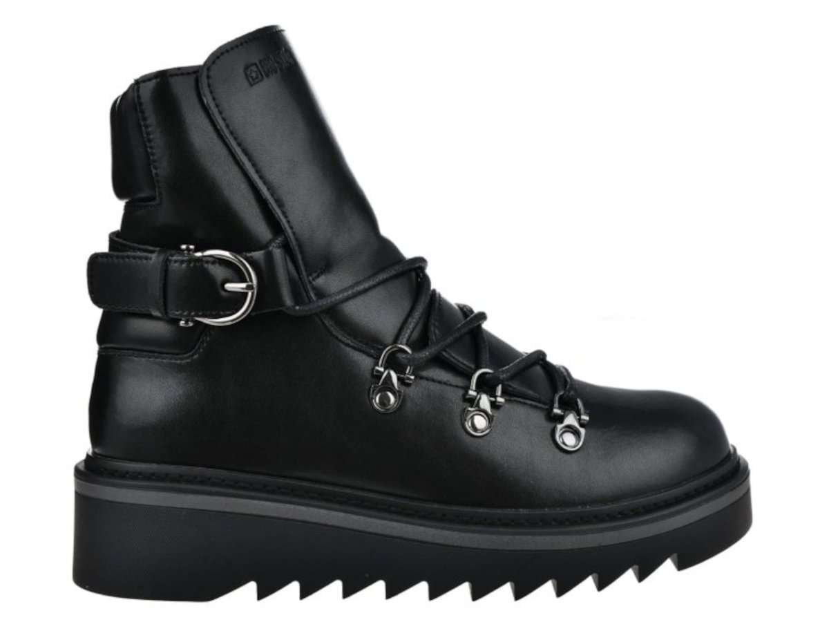 BUTY botki damskie TRAPERY BIG STAR OO274298 workery czarne skóra 39