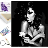 Malowanie po numerach - Czarno-biały Portret - miniaturka - grafika 1